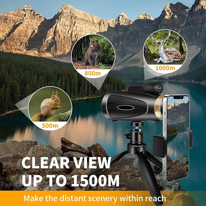 Monocular telescope for camping hiking and travel use