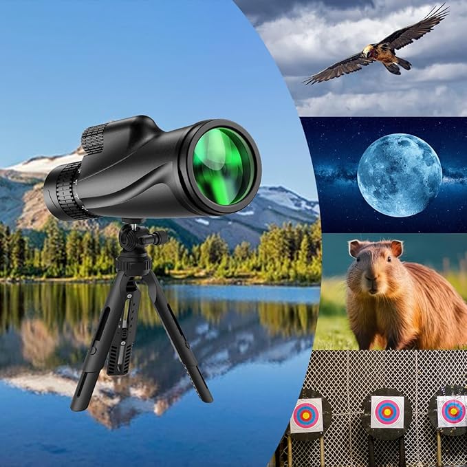 Monocular telescope with smartphone adapter for photography