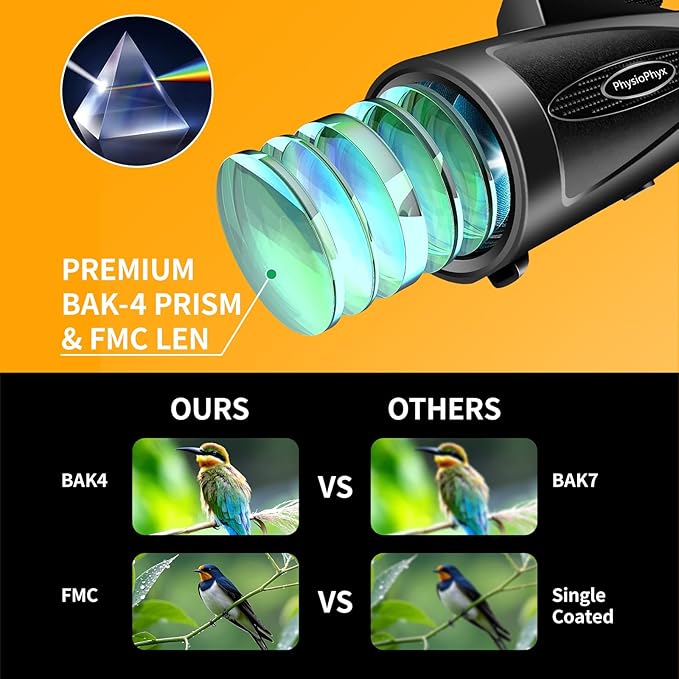 Monocular telescope with tripod for stable viewing