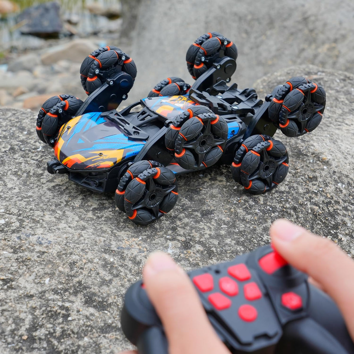 RC Cars for Boys – 8-Wheel Interactive RC Stunt Car, Hand Controlled Gesture Sensing Remote Control Car, Kids RC Car Toy & Birthday Gift Idea