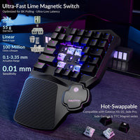 Keychron C0 HE 8K One-Handed Gaming Keypad with Hall Effect Magnetic Switches, 35 Keys RGB Keyboard