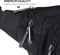 Large Waist Bag with Multi-Pocket Design for Travel and Daily Use