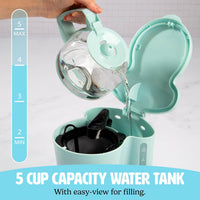 5-Cup Drip Coffee Maker with Reusable Filter & Glass Carafe