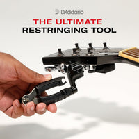 DAddario Pro Winder Guitar String Winder Cutter Bridge Pin Puller All in One Guitar Tool Black