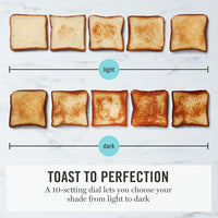 2 Slice Indigo Long Slot Toaster – Extra Wide Slot Bread Toaster