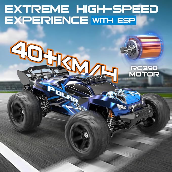 RC Cars 1:14 Scale – 4WD Off Road Remote Control Car, 40+ KPH High-Speed Racing Truck for Adults & Boys