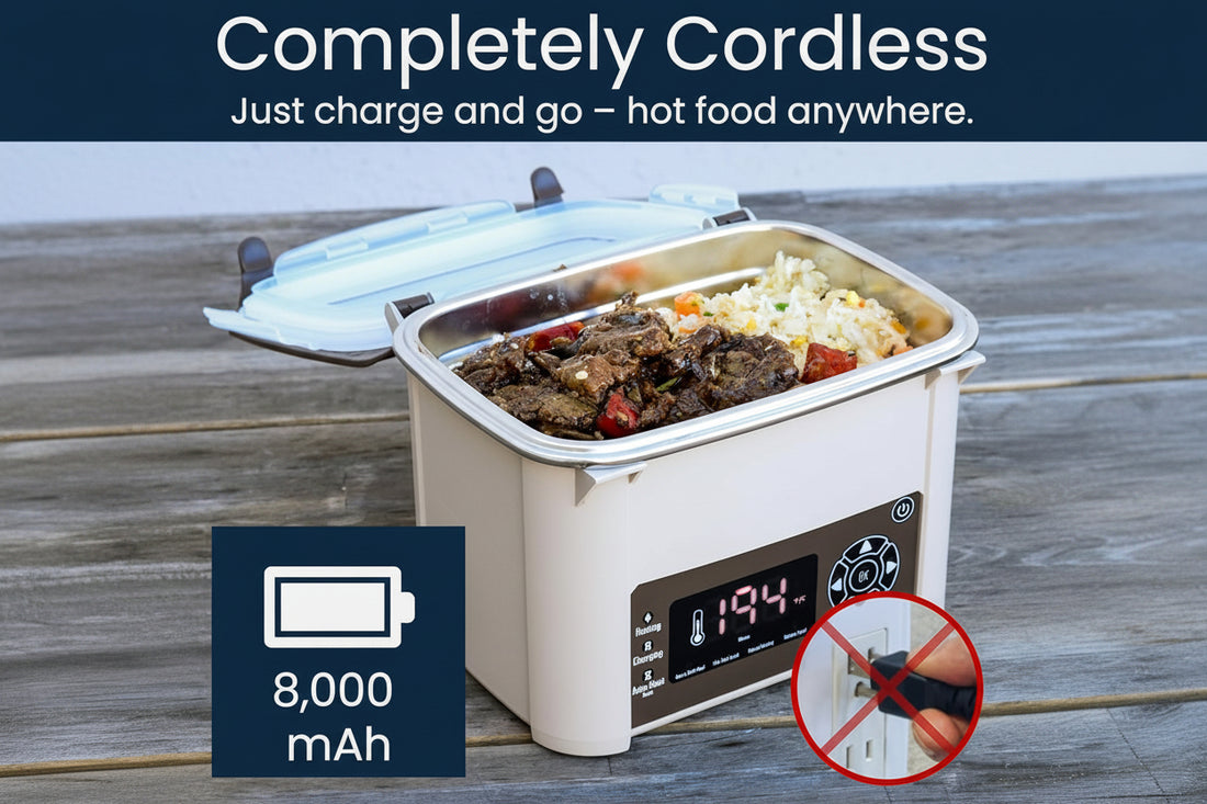 Cordless Electric Lunch Box 4-Cup Portable Meal Container for Adults