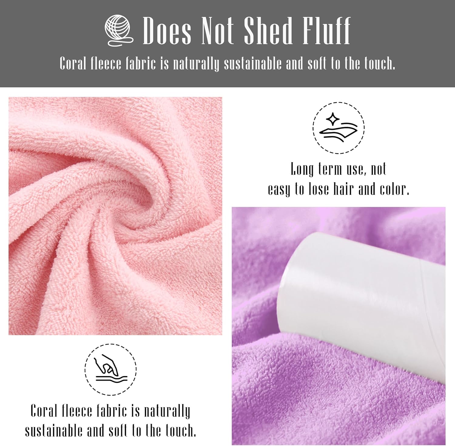 24 Pack Coral Fleece Kitchen Dishcloths – Super Absorbent Reusable Dish Towels, Lint-Free Fast Drying Cleaning Cloths for Kitchen & Home, 7 x 9 Inch