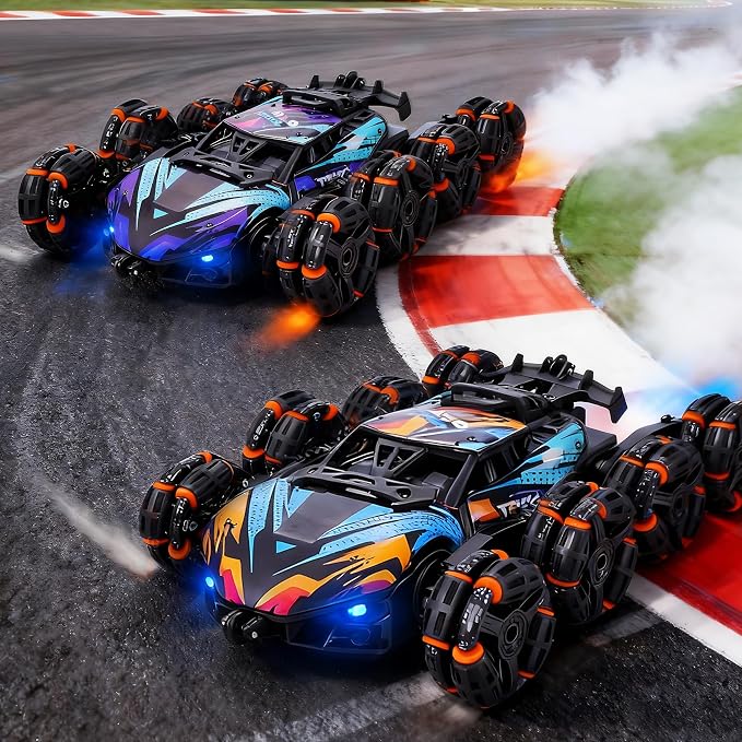RC Cars for Boys – 8-Wheel Interactive RC Stunt Car, Hand Controlled Gesture Sensing Remote Control Car, Kids RC Car Toy & Birthday Gift Idea