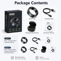 SR08 Smart Ring with Pedometer, Heart Rate, Sleep Tracking