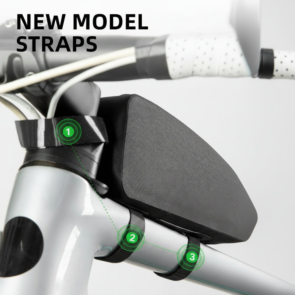 840D nylon bicycle frame pouch with durable construction