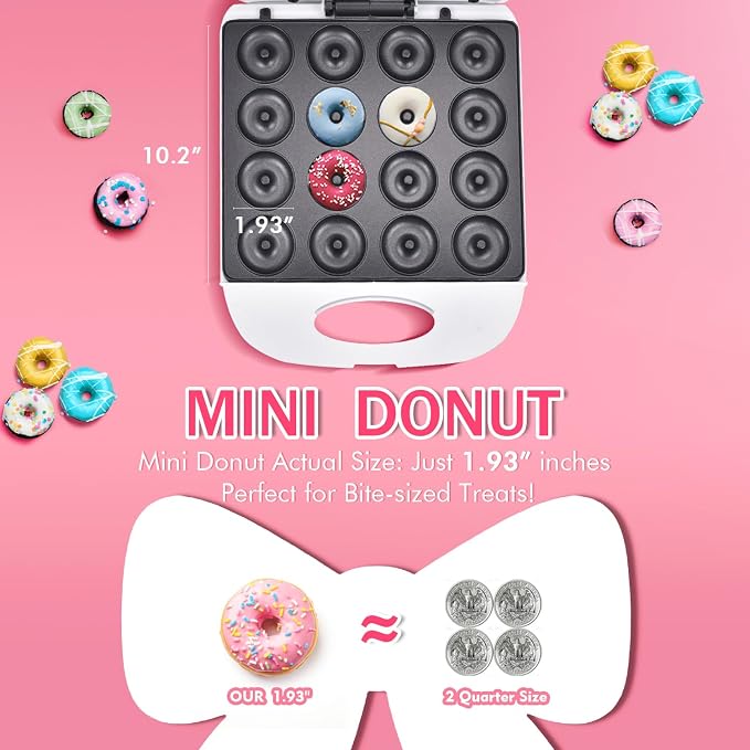 850W mini donut maker with compact electric heating design