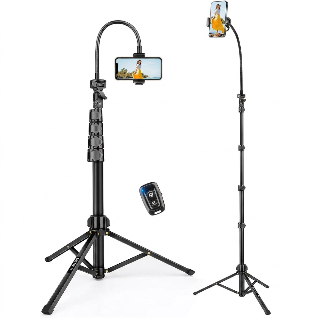 85 inch tall phone tripod stand with adjustable design