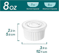 White porcelain ramekins for serving