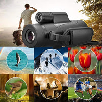 Compact monocular telescope handheld with strap