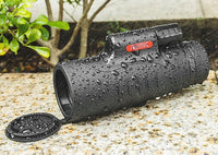 42mm objective lens of monocular telescope close-up