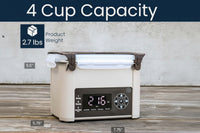 Cordless Electric Lunch Box 4-Cup Portable Meal Container for Adults