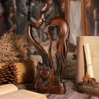 Wooden Romantic Statue Decor for Bedroom Living Room and Shelf Display