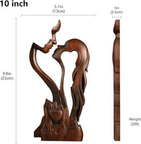Wooden Kissing Statue for Valentine Gift and Romantic Room Decor