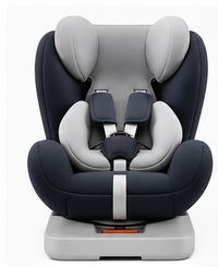 Adjustable Child Car Seat Front View With Padded Support