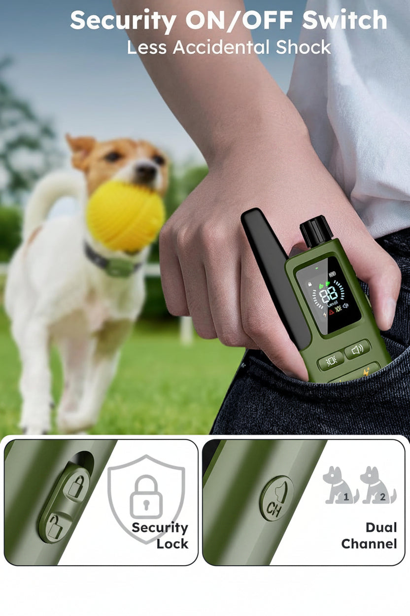 Adjustable Dog Collar With Remote Control For Daily Training Sessions