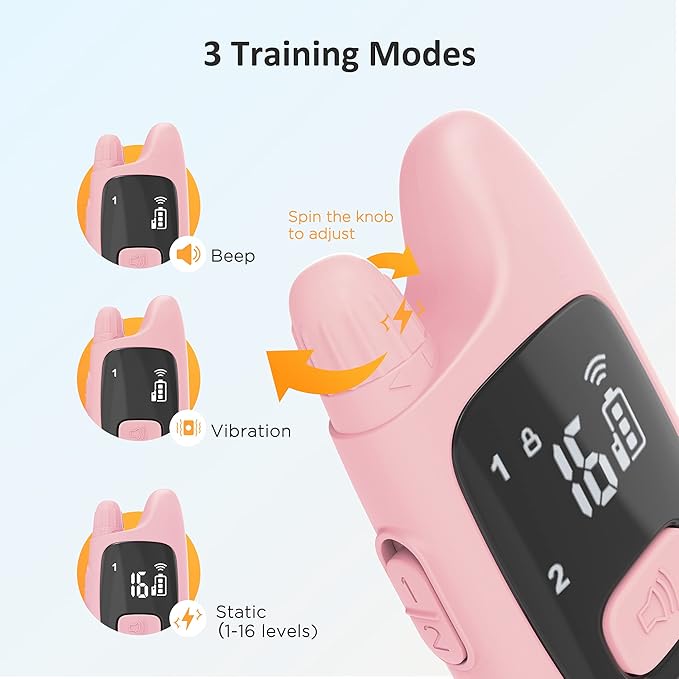 Dog Training Remote And Collar Set With Multiple Training Options