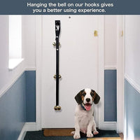 Adjustable length puppy doorbells for easy potty training and house training.