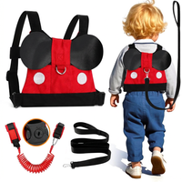 Lightweight adjustable baby walking harness with detachable support straps