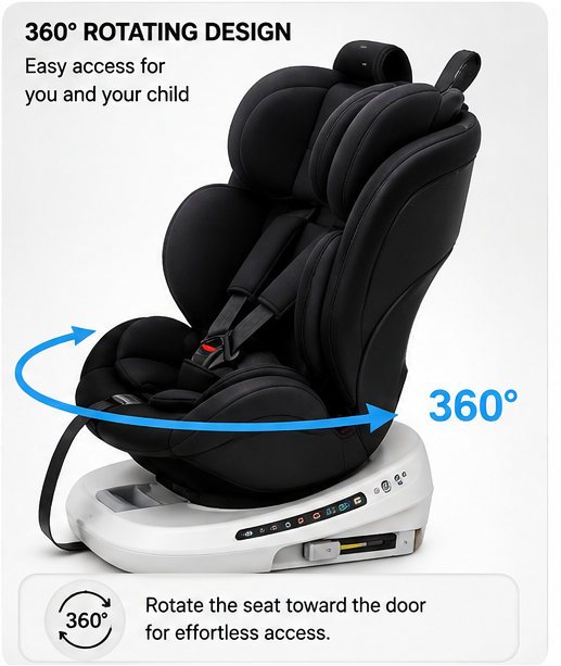 Baby car seat with adjustable padded headrest and side support