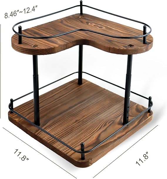 Space-Saving Lazy Susan Rack for Kitchen and Bathroom Storage