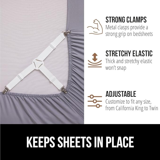 Bed Sheet Clips for Tight Fit