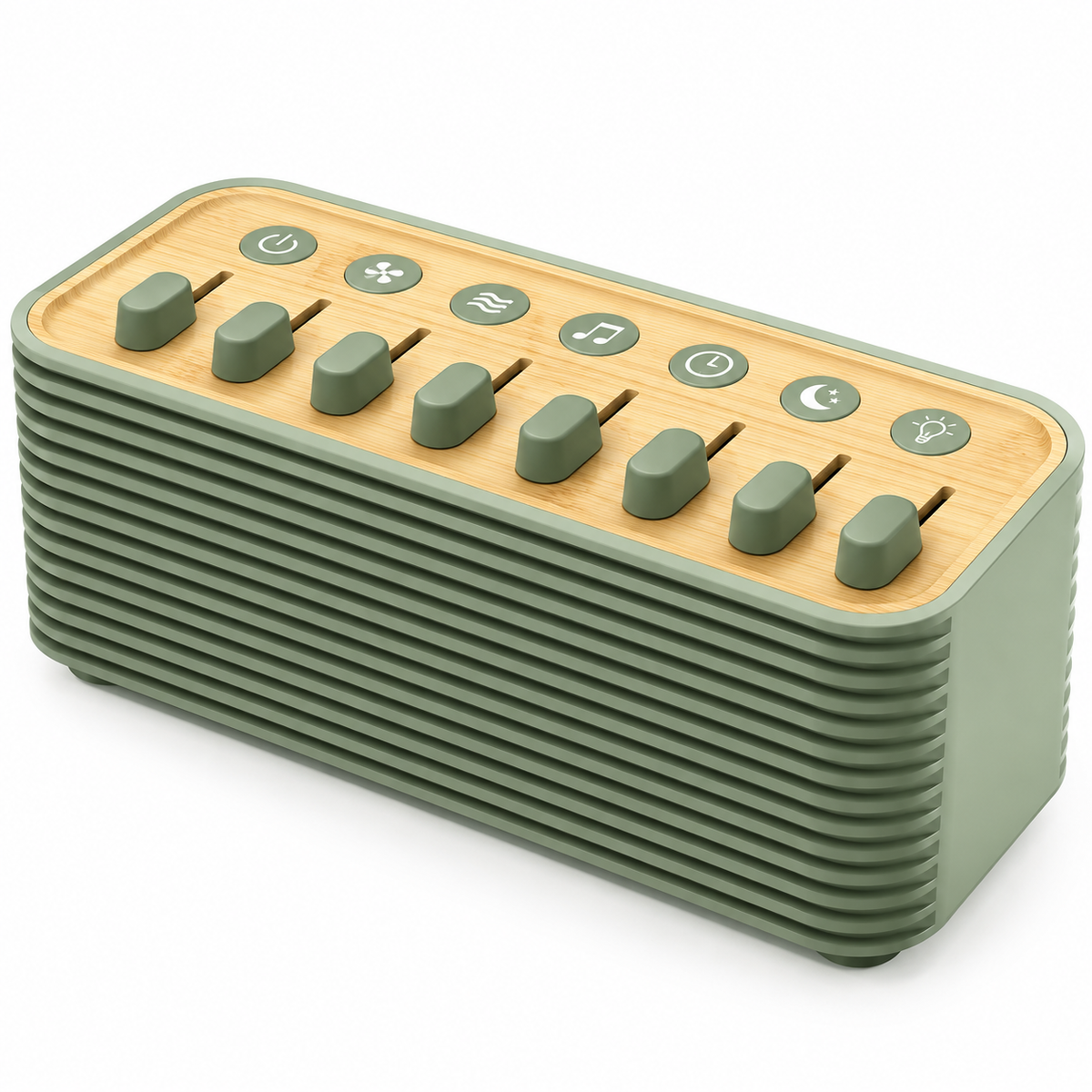 Infant sleep sound device featuring multiple sliders for personalized background audio settings