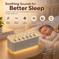 Machine sound device with individual physical controls for customizing soothing background audio
