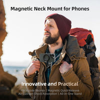 Adjustable neck phone mount for smartphone positioning