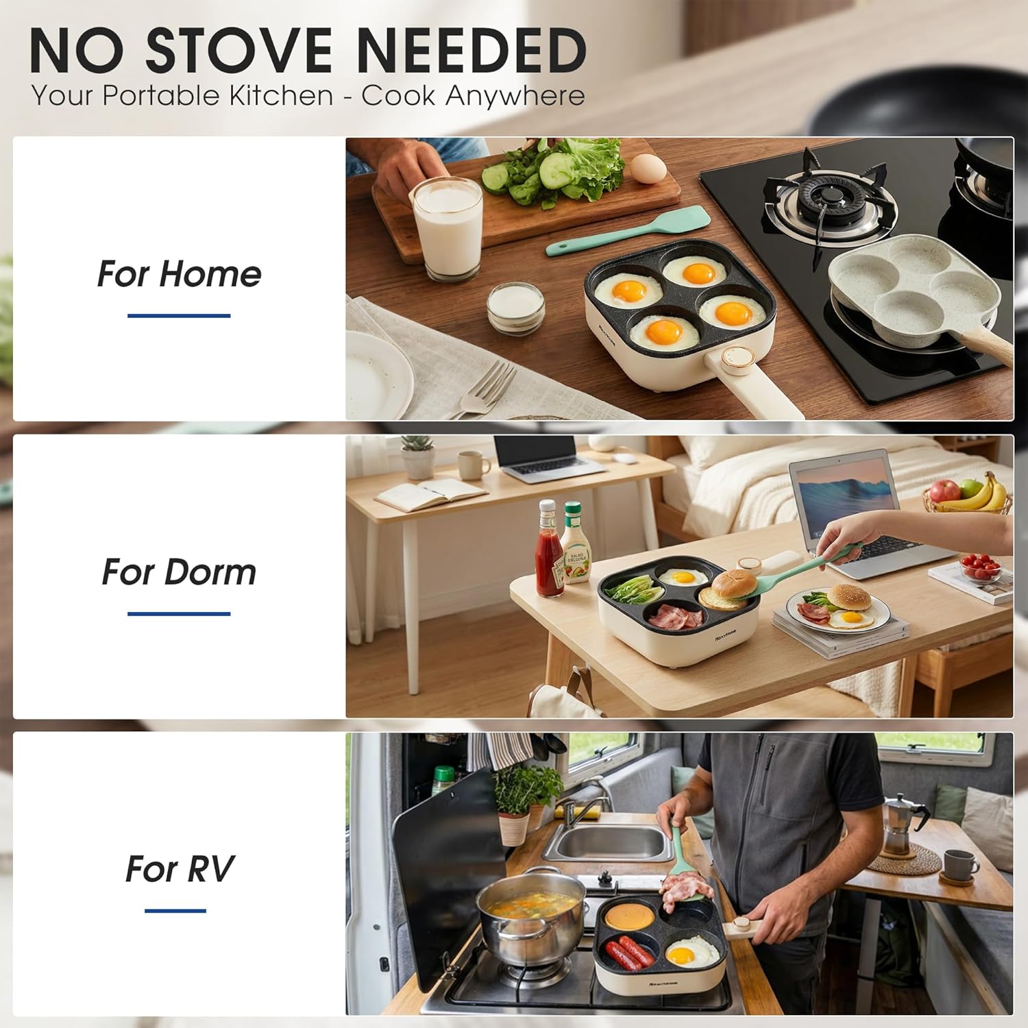 electric omelette pan with adjustable power control for different recipes