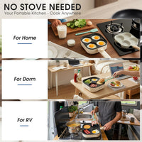 electric omelette pan with adjustable power control for different recipes