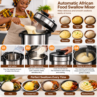 Countertop mixing machine designed for preparing traditional African swallow dishes.