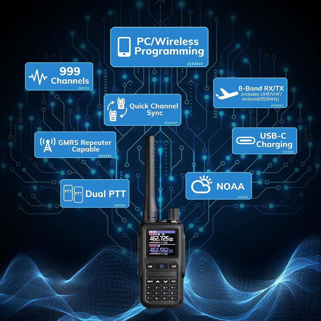 walkie talkie antenna long range communication