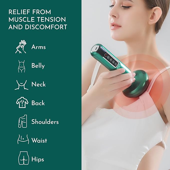 The complete package of the Anti Cellulite Bluile Massager, including the massager, USB charging cable, and user manual.