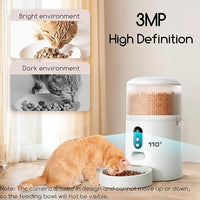 App control pet feeder for cats and small dogs