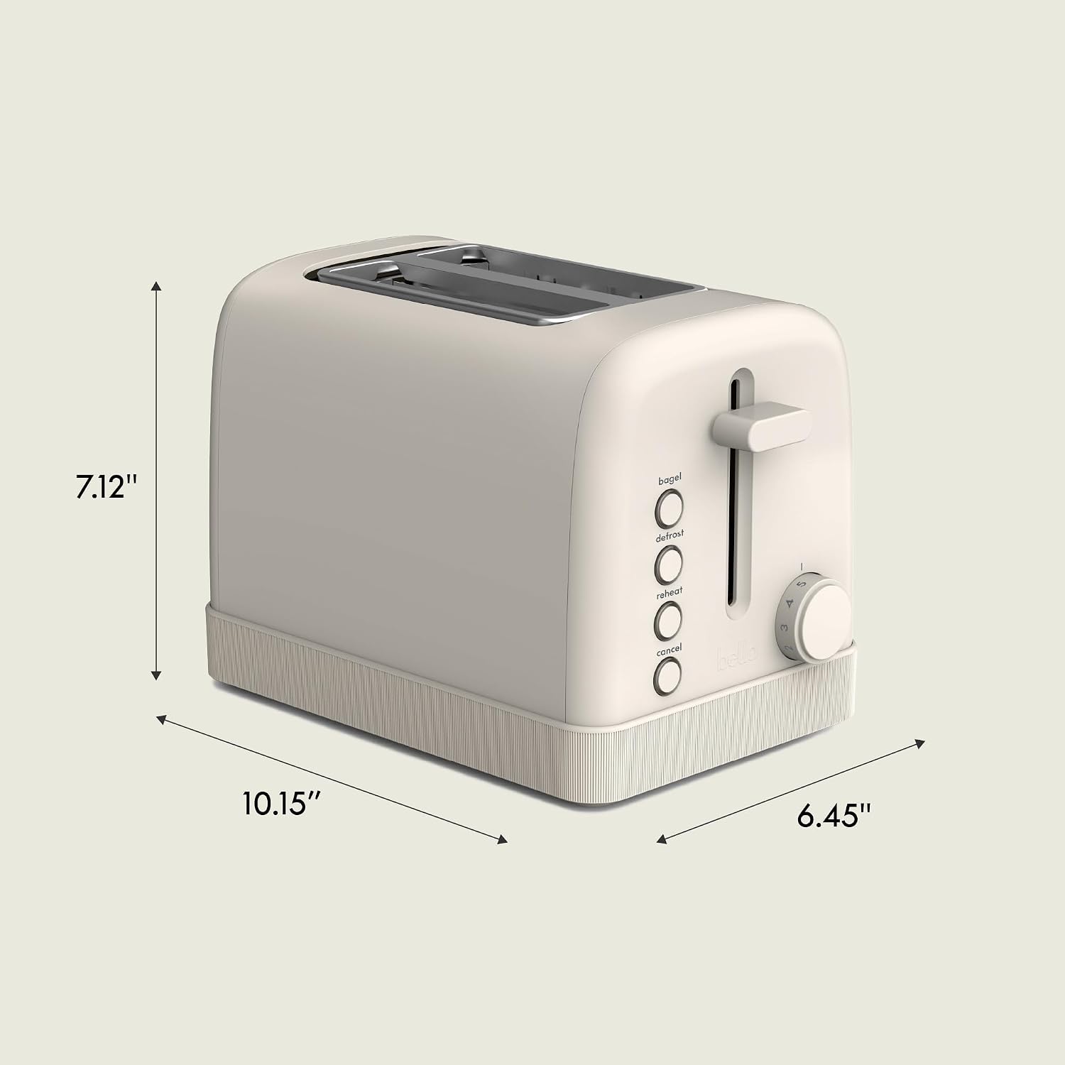 auto centering bread toaster designed to help position slices evenly