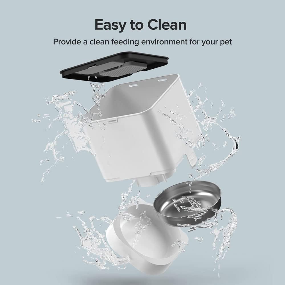 Automatic Dry Food Feeder Designed For Indoor Pet Feeding