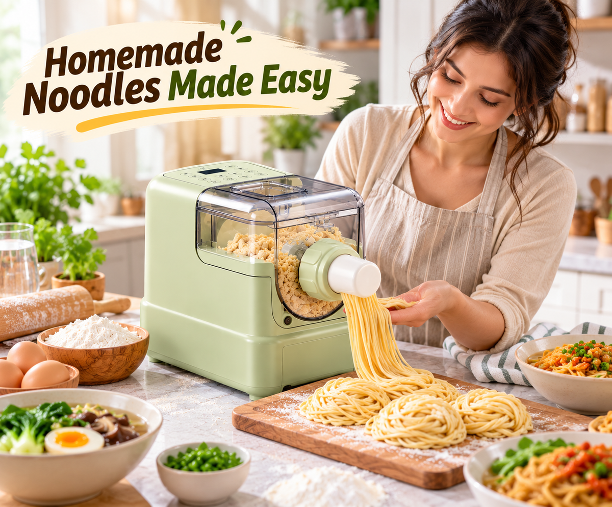 Electric Home Noodle Maker with Automatic Dough Preparation