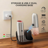 Electric Pepper Grinder & Salt Mill – Rechargeable Set