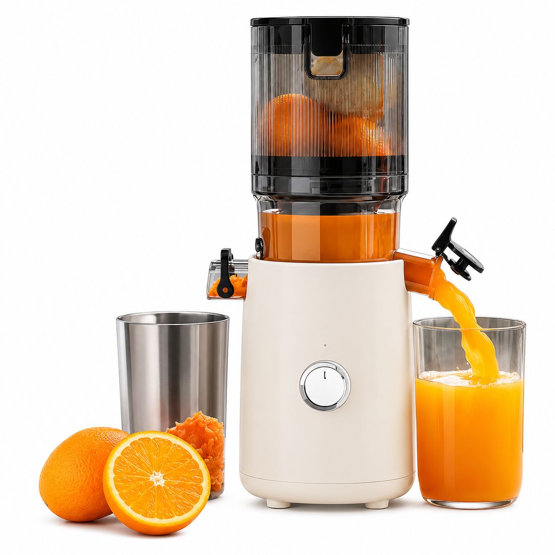 Large-Caliber Slow Juicer for Fresh Fruit & Vegetable Juice