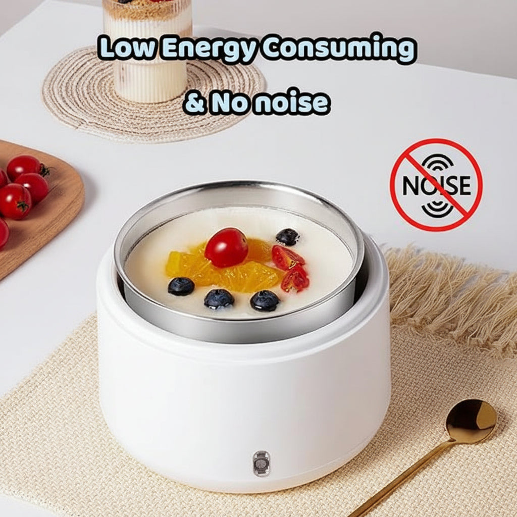 Compact Electric Yogurt Maker with Stainless Steel Container