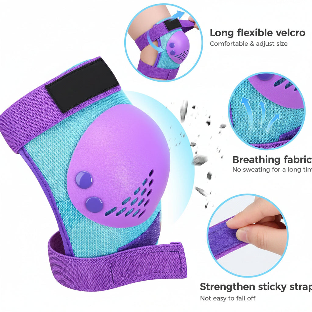 Kids BMX bike protective pads for knees and elbows