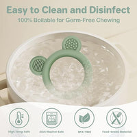BPA free baby chew toy ring for teething relief