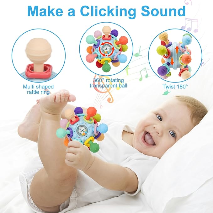 BPA Free Baby Teething Toy For Safe Sensory Play