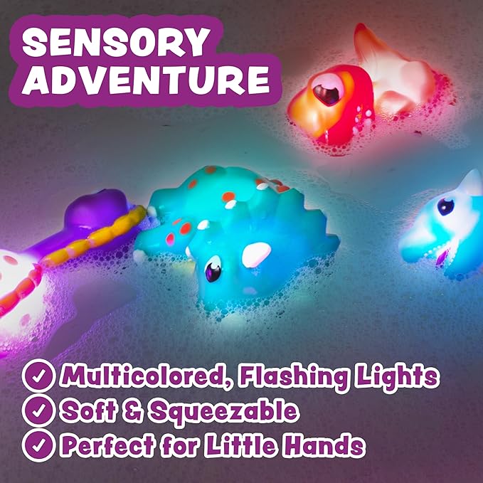 BPA Free Dinosaur Bath Toys Safe For Babies And Toddlers